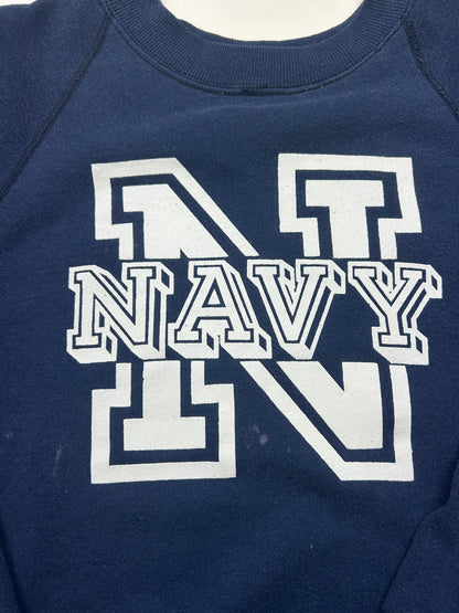 Vintage 80s Navy Blue US Army Graphic Sweatshirt Size L