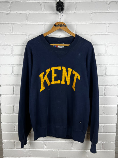 Vintage 90s Kent State University Golden Flashes Stitched Russel Athletic Sweatshirt Size L