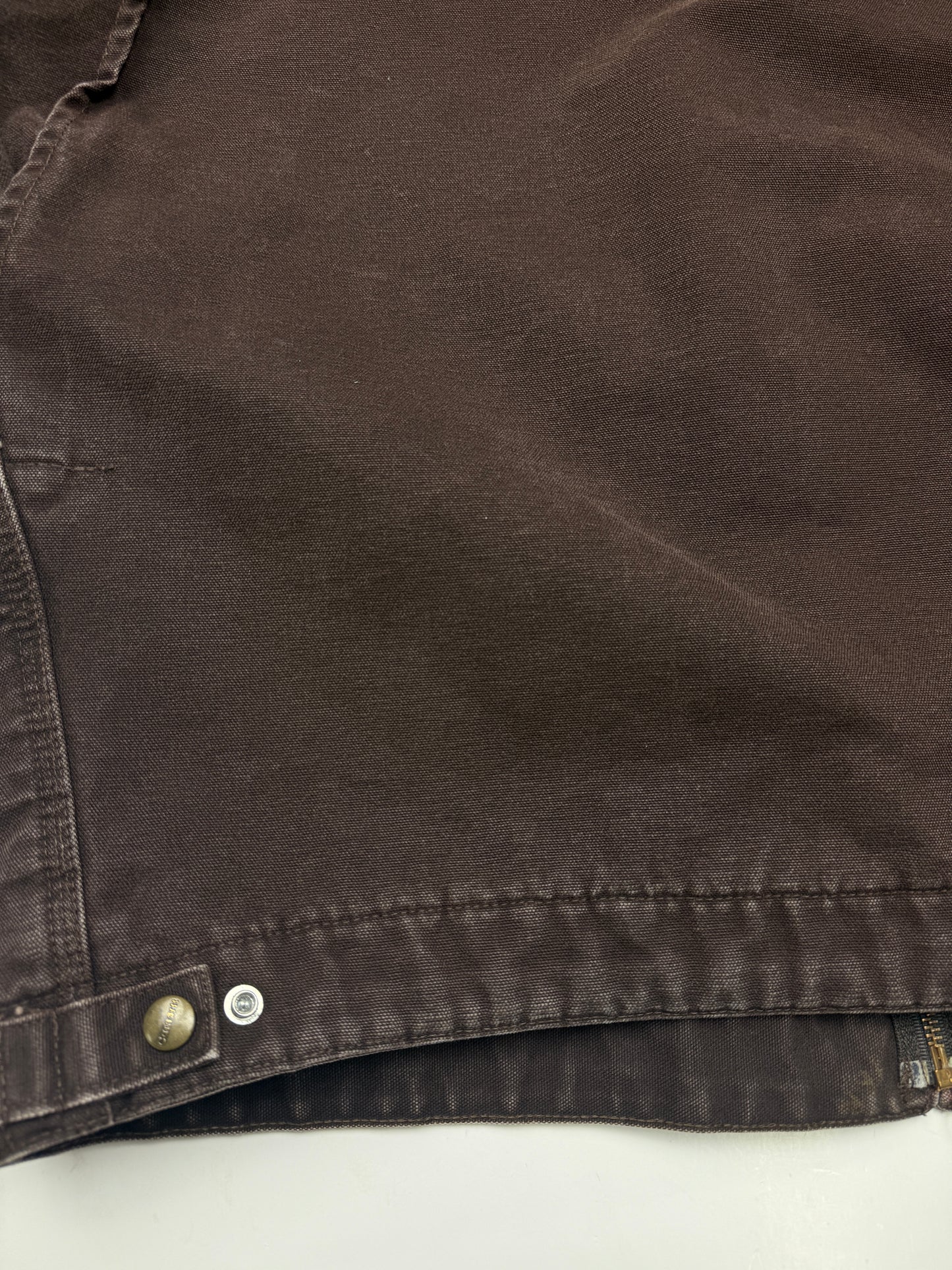 Vintage Carhartt Blanket Lined Brown Canvas Detroit Cropped Jacket Size XL J97 DKB