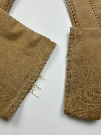 Carhartt Canvas Work-Wear Double Knee Loose Original Fit Pants Size 32W Beige