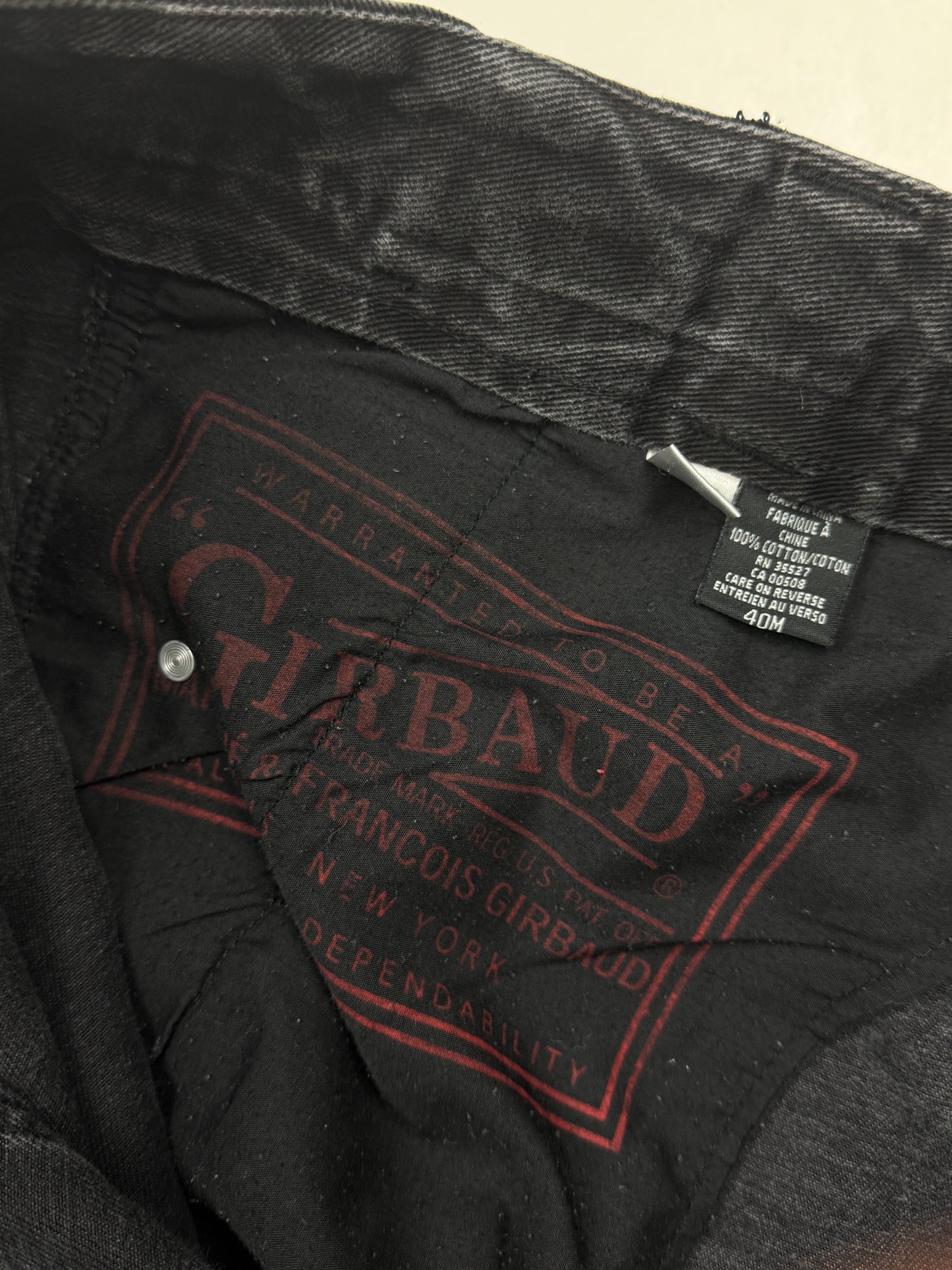 Vintage Marithe Francois Girbaud M+FG Baggy Cargo Black Denim Jean Pants Size 39W
