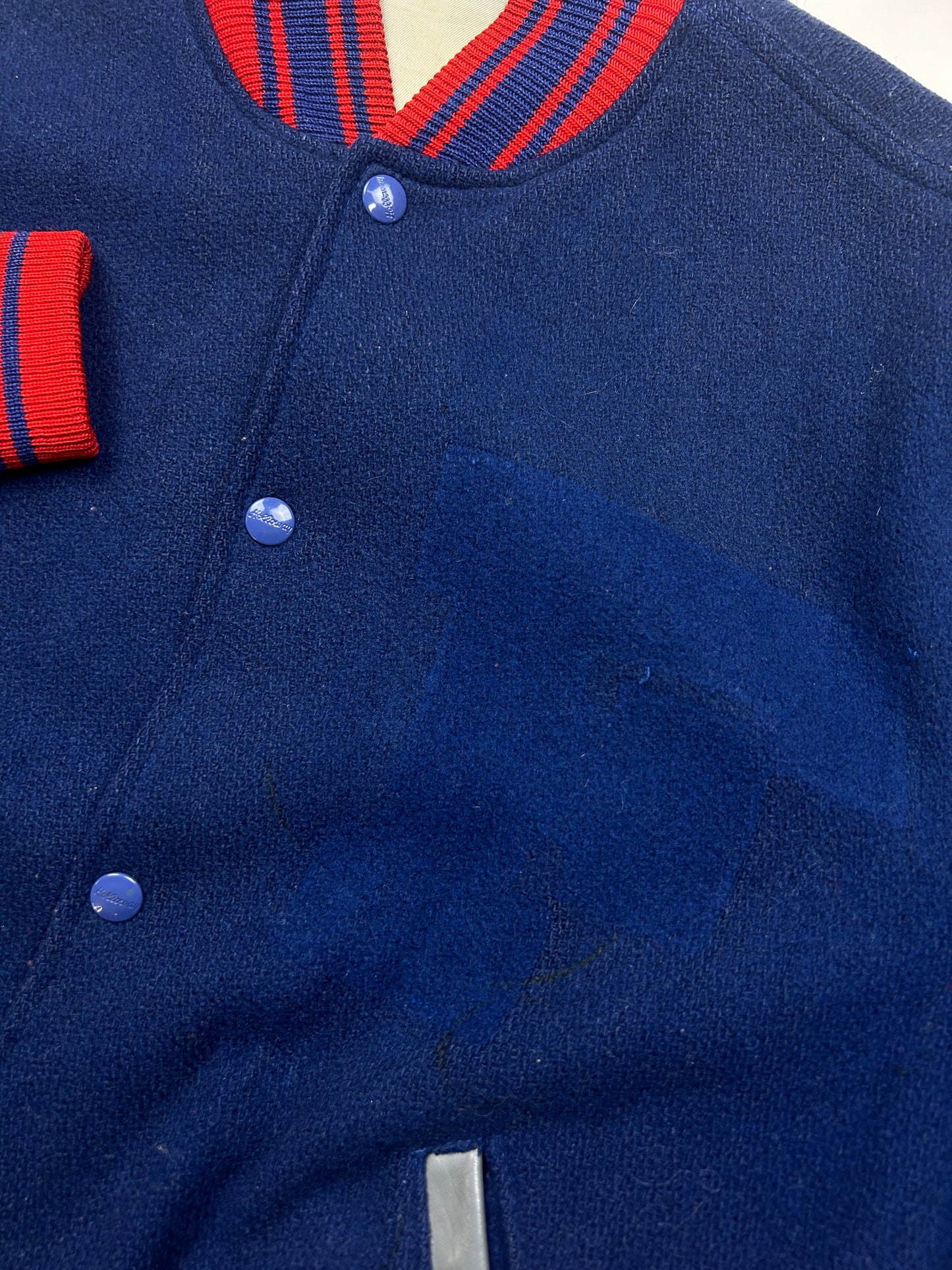 Vintage 70s/80s Holloway Falcons Stitched Varsity Letterman Jacket Size 44 L