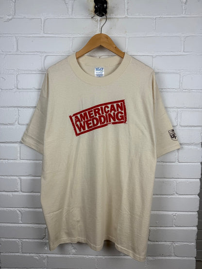 Vintage 2003 American Wedding Title Hit Movie Promo Graphic T Shirt Size XL
