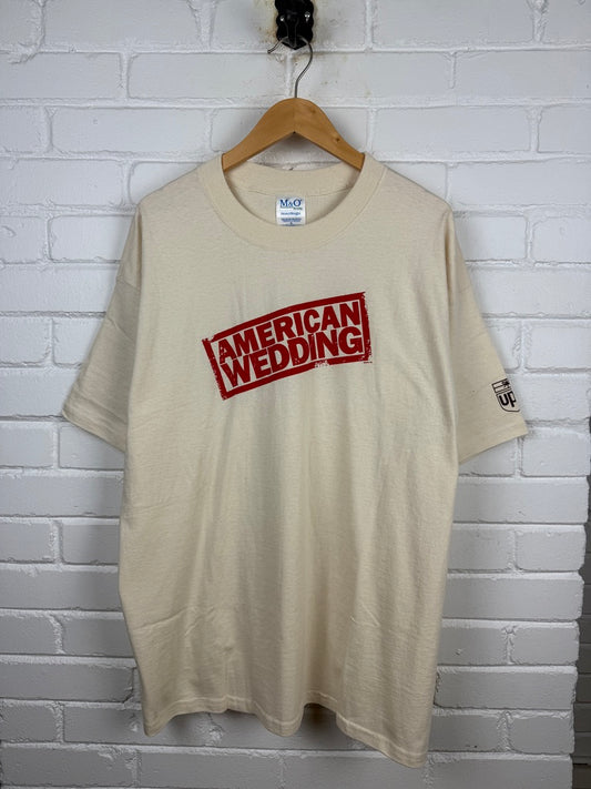 Vintage 2003 American Wedding Title Hit Movie Promo Graphic T Shirt Size XL
