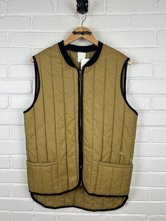 Vintage 80s/90s Insulated Vest Mocha Caramel Size L
