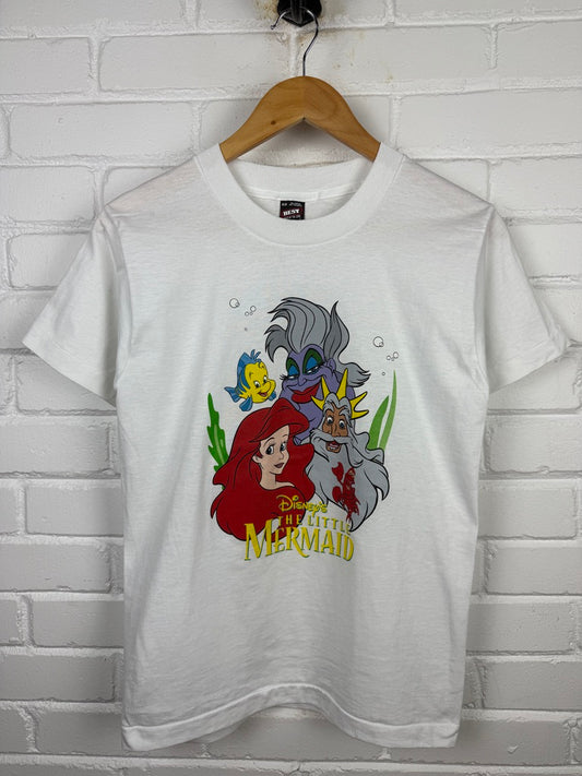Vintage 1989 The Little Mermaid Ursula Poseidon Sebastian Flounder Movie Promo T Shirt Size Youth XL
