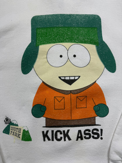 Vintage 90s South Park Kyle Kick Ass Comedy Central Cartoon TV Show Sweatshirt Size XL