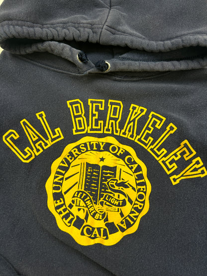 Vintage 80s/90s CAL Berkeley Collegiate Crest Heavy Weight Hooded Sweatshirt Size L