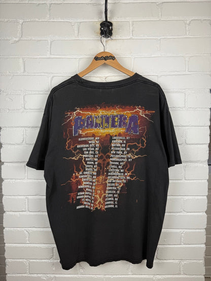 Vintage 2000 Pantera Reinventing The Steel Tour Lightning Band Metal Band T Shirt Size XL