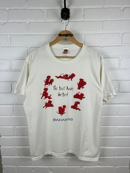 Vintage The Devil Made Me Do It Karma Sutra Positions Sex Parody T Shirt Size L