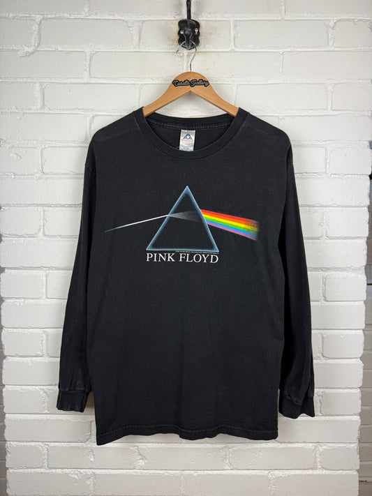 Vintage 2004 Pink Floyd Dark Side Of The Moon Rock And Roll Band Music T Shirt Size L Y2K