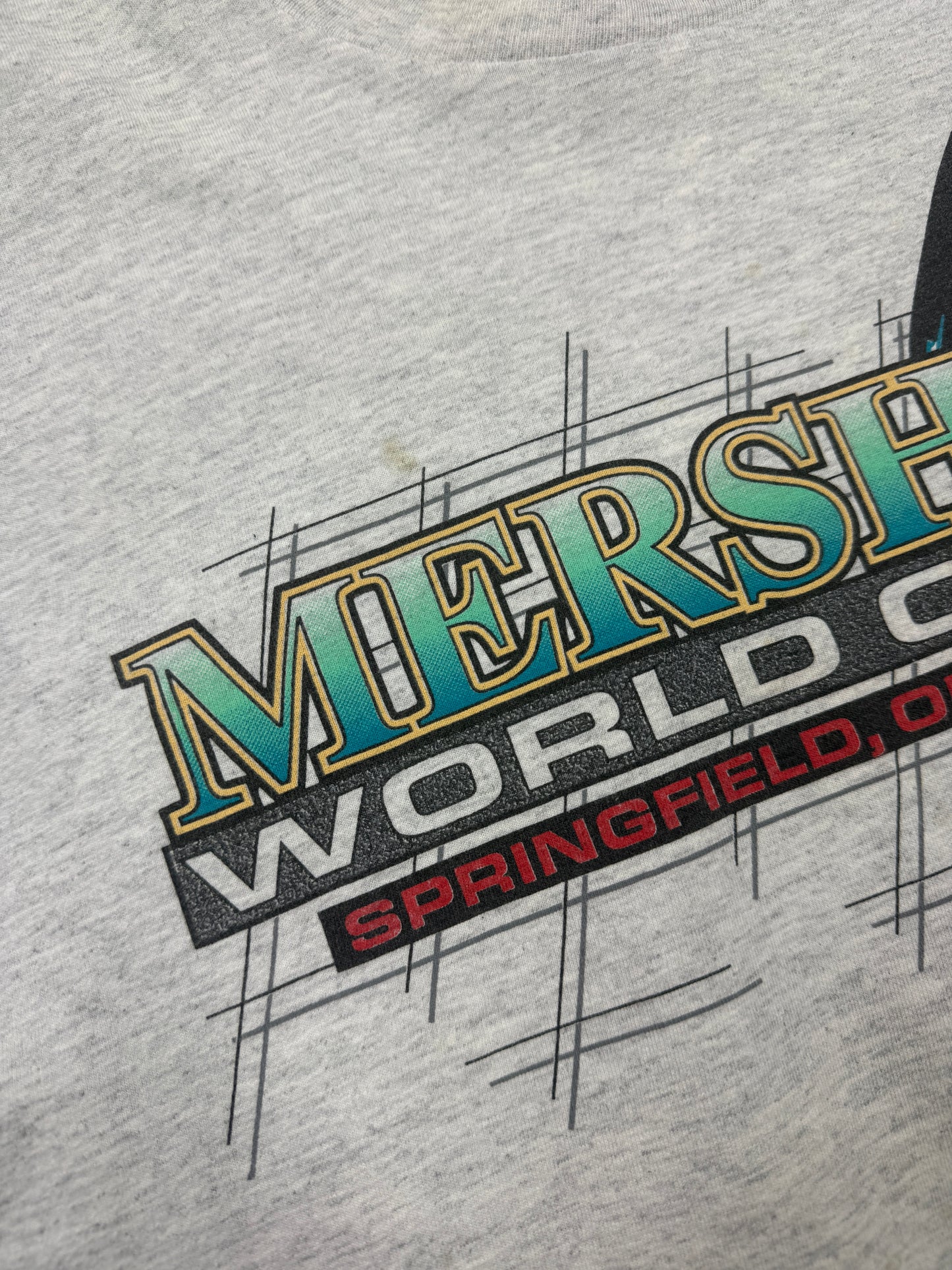 Vintage 1997 Mershons World Of Cars Exotic Ferrari Lots Viper Racing T Shirt Size XL 90s