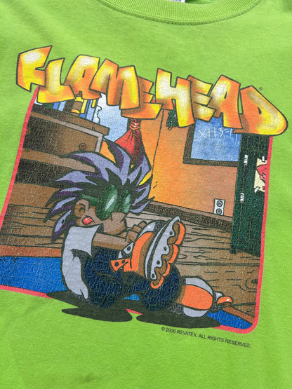 Vintage 2000 Jnco Y2K Flame Head USA Graphic T Shirt Size XL
