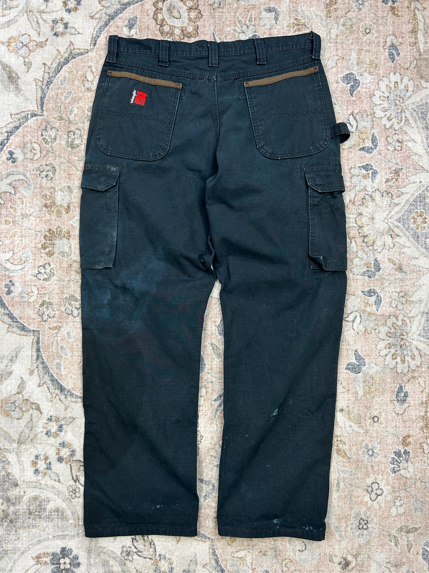 Wrangler Riggs Work Wear Cargo Rip Stop Carpenter Pants Size 36W