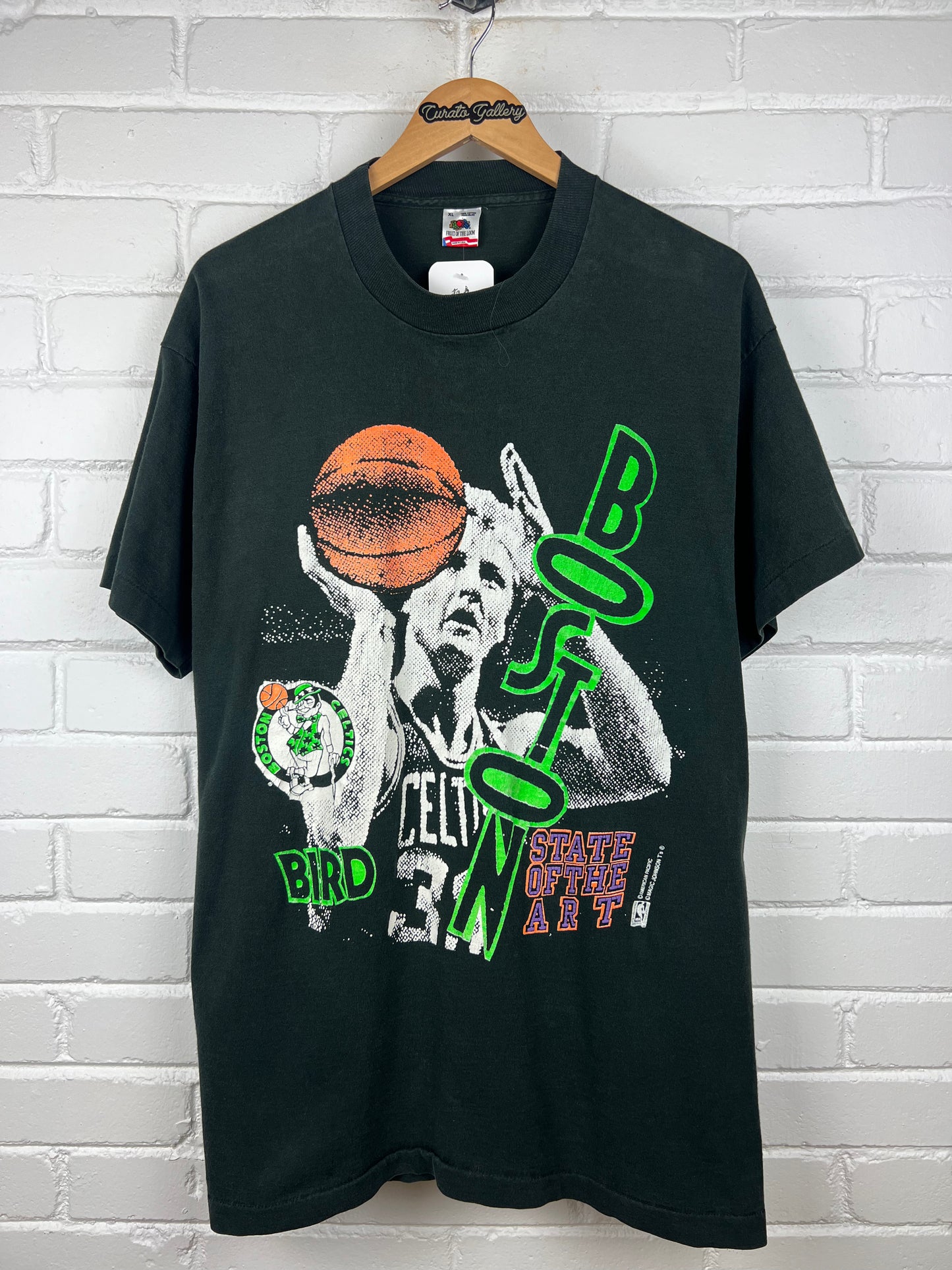 Vintage 90s Larry Bird Boston Celtics State Of The Art Magic Johnson Ts NBA T Shirt Size XL