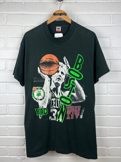 Vintage 90s Larry Bird Boston Celtics State Of The Art Magic Johnson Ts NBA T Shirt Size XL