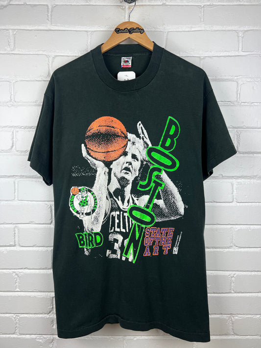 Vintage 90s Larry Bird Boston Celtics State Of The Art Magic Johnson Ts NBA T Shirt Size XL