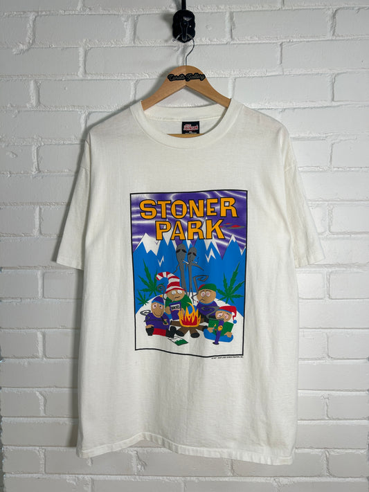 Vintage 1997 Stoner Park Weed Marijuana South Park Cartoon Parody T-Shirt Size XL90s