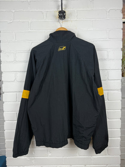Vintage 90s Hamilton Tiger Cats CFL Nylon Half Zip Pullover Jacket Size L
