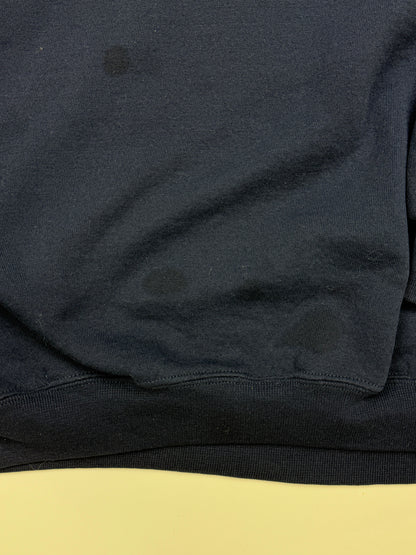 Russell Athletic Cropped Boxy Fit Blank Crewneck Sweatshirt Size XXL Navy Blue
