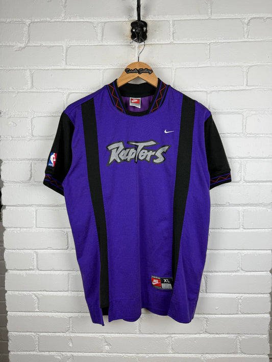 Vintage 90s Toronto Raptor Nike Team Sports Warm Up Jersey Size Small
