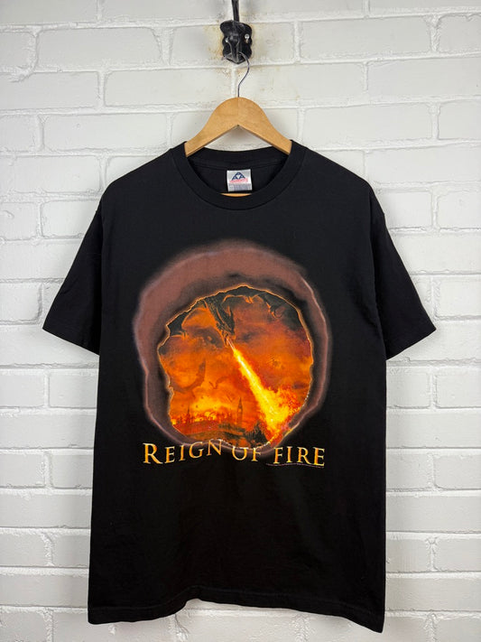 Vintage Reign Of Fire Fight Fire With Fire Movie Promo Graphic T Shirt Size L