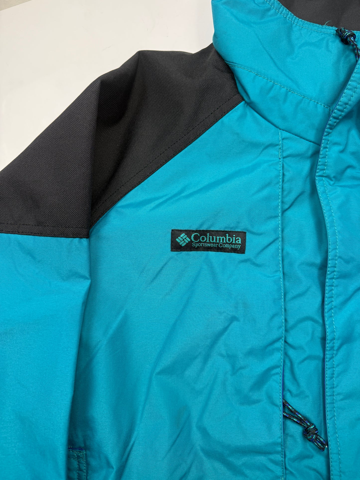 Vintage 80s/90s Columbia Powder Keg Ski Bomber Jacket Size M Teal