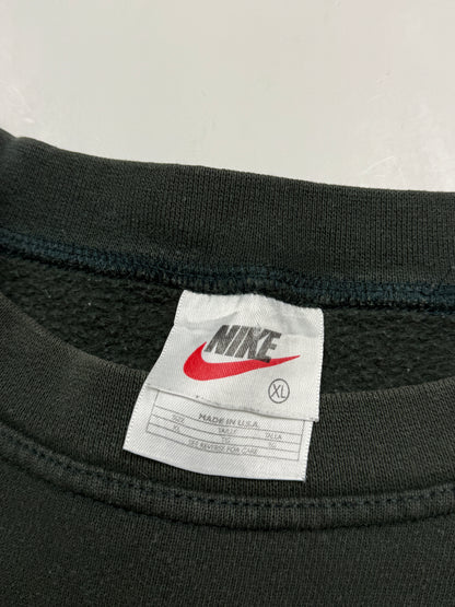 Vintage 90s Nike Athletics Embroidered Arc Spell Out Mini Swoosh Crewneck Sweatshirt Size XL
