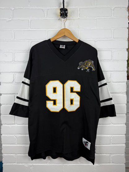 Vintage 1996 Hamilton Tiger Cats Number 96 Football Ravens T Shirt Jersey Size M