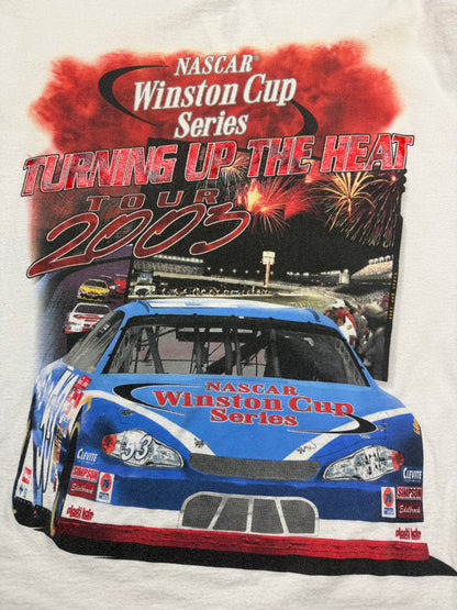 Vintage 2003 Winston NASCAR Cup Series Turning Up The Heat Racing T Shirt Size XL