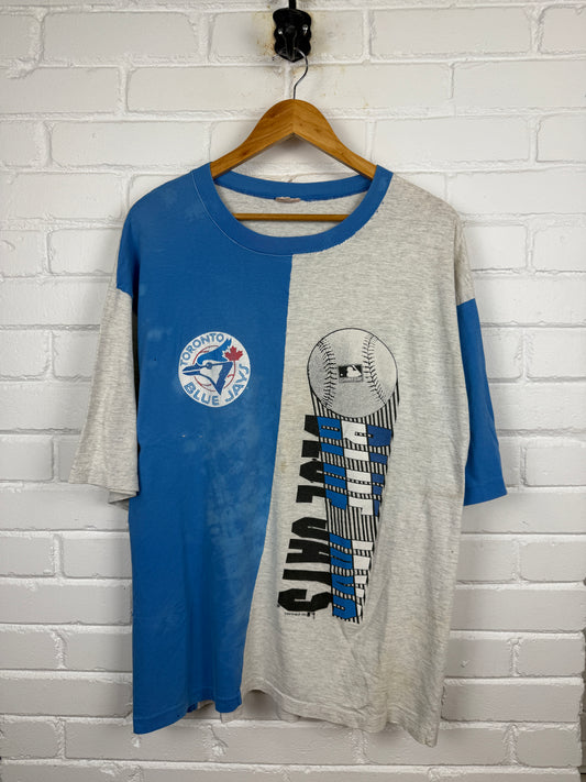 Vintage 1994 Toronto Blue Jays MLB Baseball Two Tone Graphic T Shirt Size XL