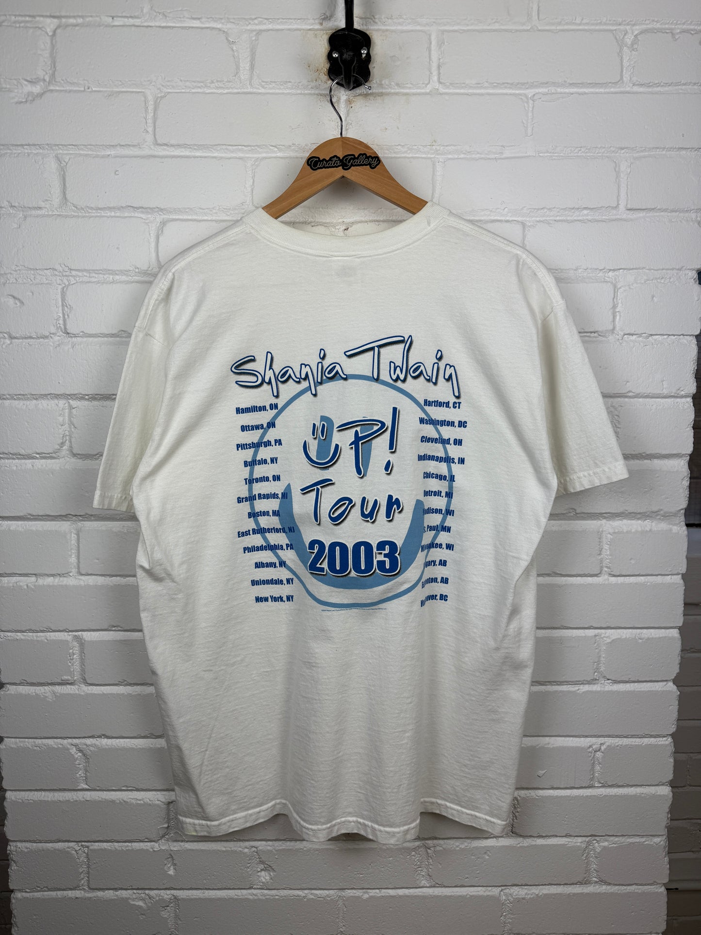 Vintage Y2K 2003 Shania Twain Up Tour Country Music T Shirt Size L