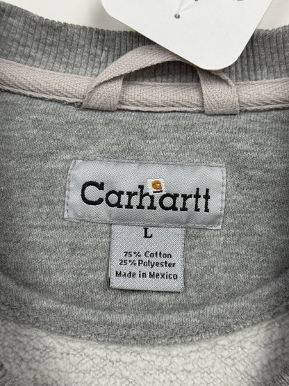 Vintage 90s Carhartt Embroidered Logo Paint Splattered Crewneck Sweatshirt Size L