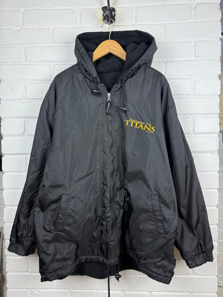 Vintage Remember The Titans Disney Promo Fleece Lined Coachs Jacket Size L