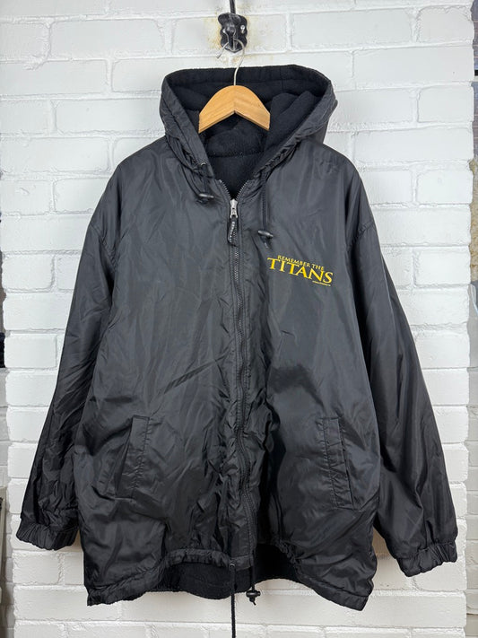 Vintage Remember The Titans Disney Promo Fleece Lined Coachs Jacket Size L