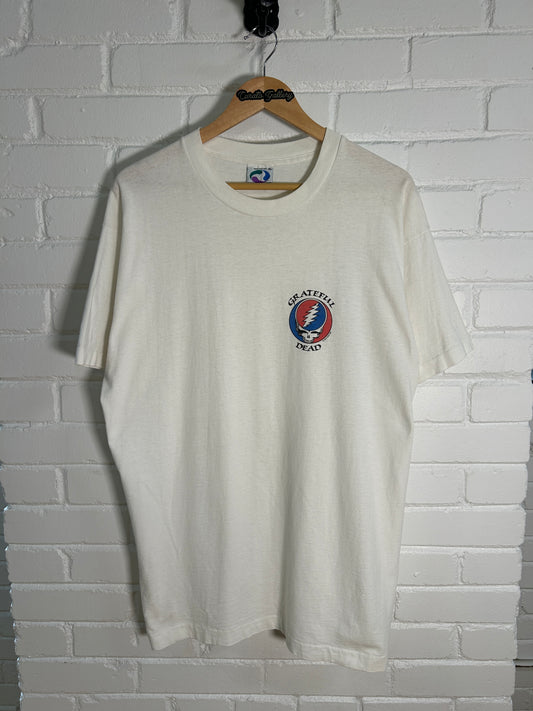 Vintage 1993 Grateful Dead Stealie Skull Liquid Blue Band Music T-Shirt Size XL 90s