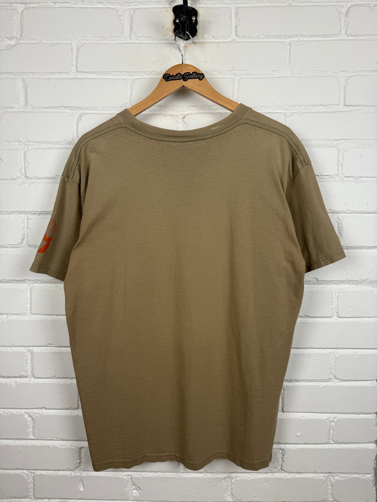 Vintage Y2K Nike Athletic #9 Big Graphic T Shirt Size L Earth Tone