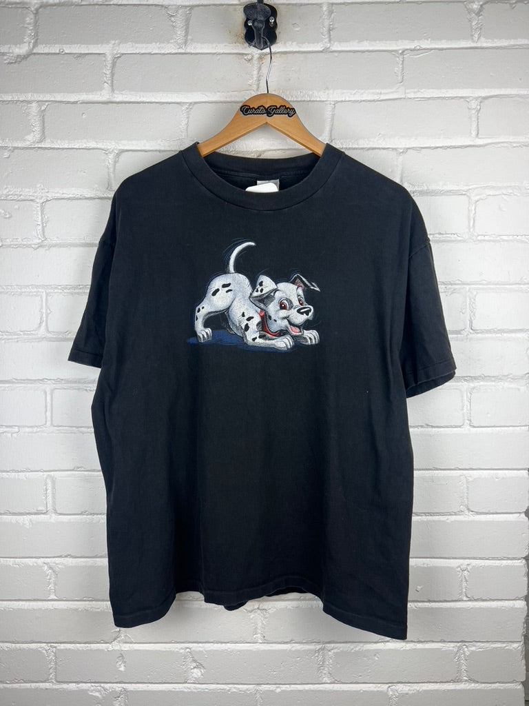 Vintage 90s Disney 101 Dalmatians Dog Movie Promo T Shirt Size XL