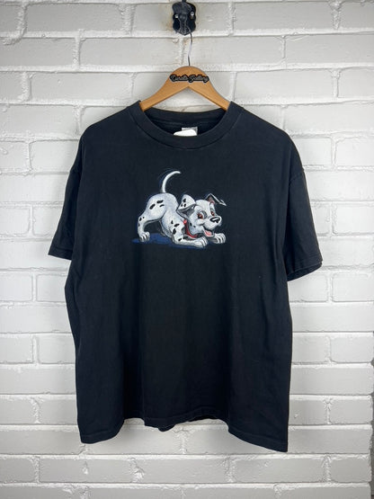 Vintage 90s Disney 101 Dalmatians Dog Movie Promo T Shirt Size XL
