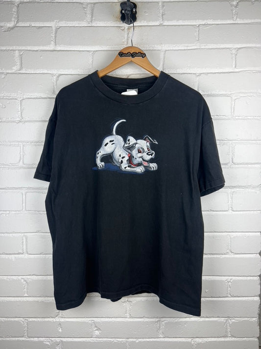 Vintage 90s Disney 101 Dalmatians Dog Movie Promo T Shirt Size XL