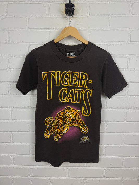 Vintage 1994 Hamilton Tiger-Cats CFL Football Chrome Graphic T Shirt Size S 90s