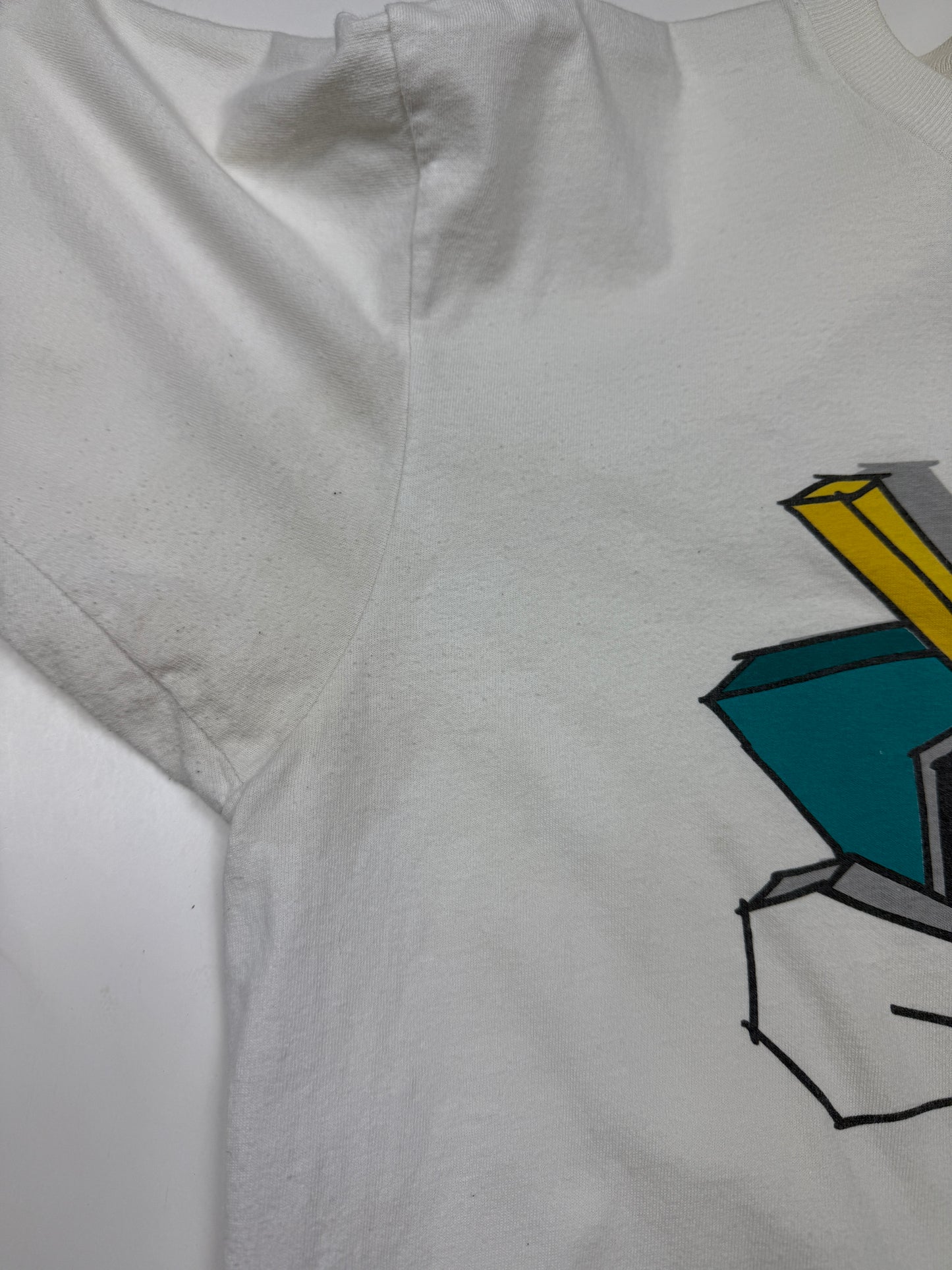 Vintage 1993 Anaheim Mighty Ducks Animated Logo NHL Apex One T Shirt Size L 90s
