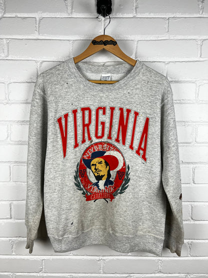 Vintage 90s Virgini Cavaliers Collegiate Crest Spell Out Graphic Sweatshirt Size M