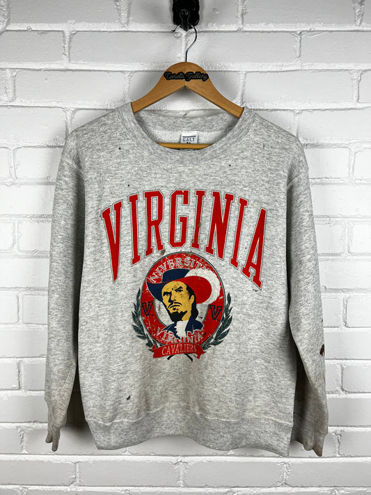 Vintage 90s Virgini Cavaliers Collegiate Crest Spell Out Graphic Sweatshirt Size M