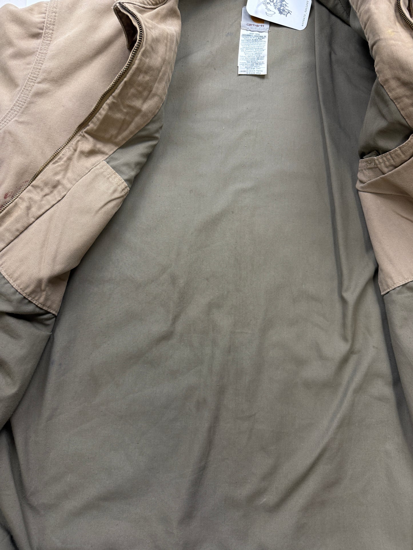 Carhartt Work Wear Canvas Light Harrington Style Jacket Size XL Tall J169