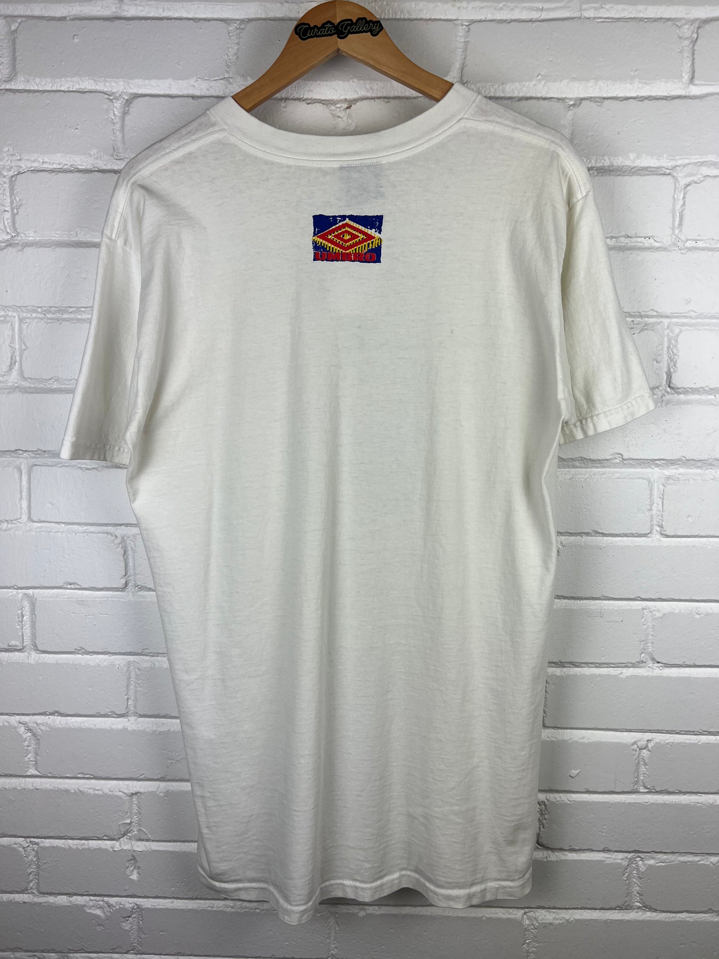 Vintage 90s Umbro Logo Graphic Soccer T Shirt Size L
