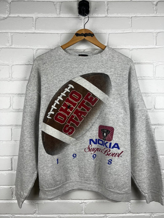 Vintage 1998 Ohio State Buckeyes Nokia Sugar Bowl NCAA Big Graphic Sweatshirt Size L 90s
