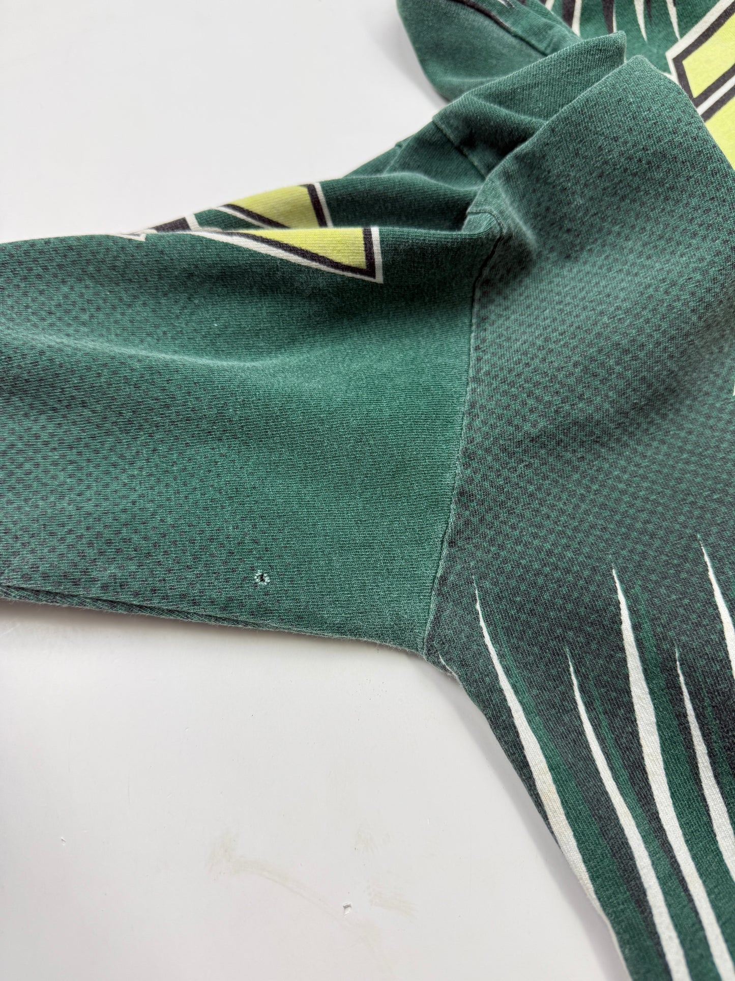 Vintage 90s Pro Racing SX1 All Over Print Motocross Green Long Sleeve T Shirt Jersey Size XL