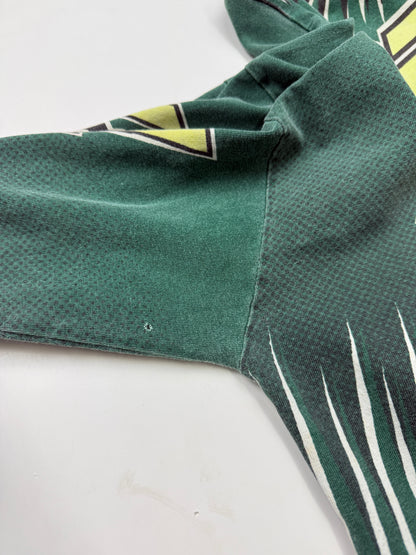 Vintage 90s Pro Racing SX1 All Over Print Motocross Green Long Sleeve T Shirt Jersey Size XL