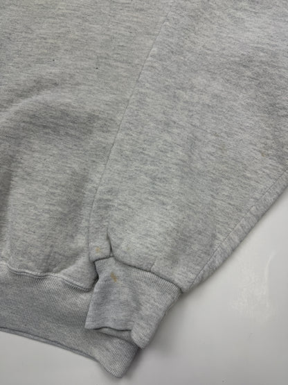 Vintage 90s Russell Athletic Cropped Boxy Fit Blank Crewneck Sweatshirt Size M Heather Gray